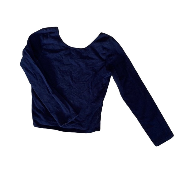 Abercrombie Kid size 12 long sleeve blue crop top Lightly loved - Picture 1 of 2